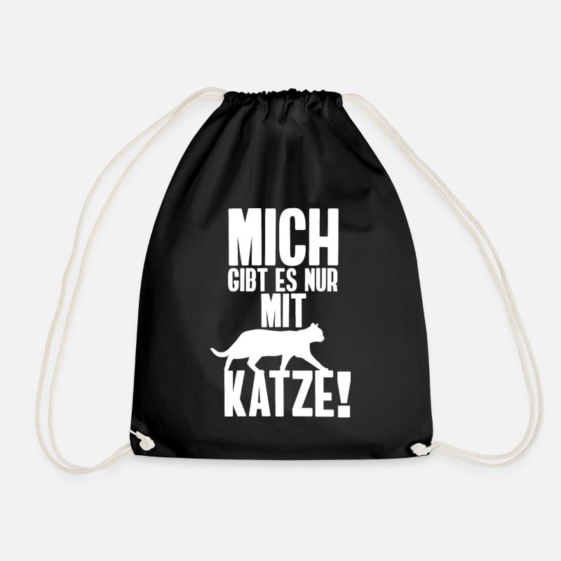 Katze, Katzen-Spruch, Kitty - Turnbeutel - Schwarz