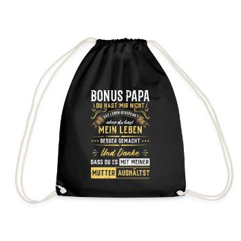 BONUS PAPA - Turnbeutel - Schwarz - Vorne