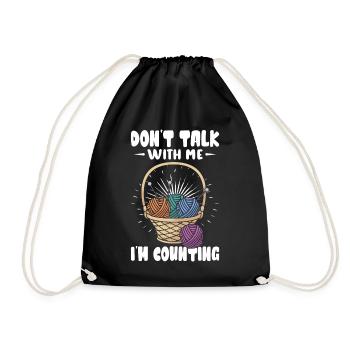 Don't talk with me I'm counting - Turnbeutel - Schwarz - Vorne