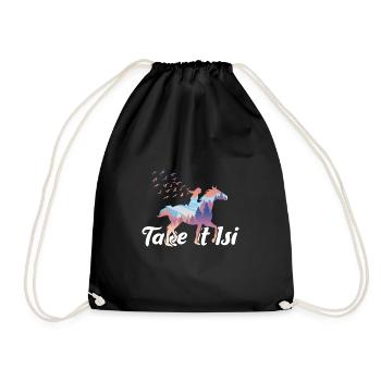 take it isi Icelandic saying - Drawstring Bag - black - Front