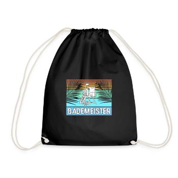 sommer bademeister - Turnbeutel - Schwarz - Vorne