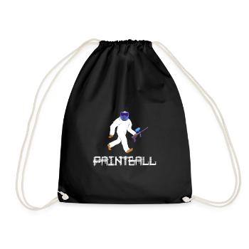 paintball gotcha paintballspieler - Turnbeutel - Schwarz - Vorne