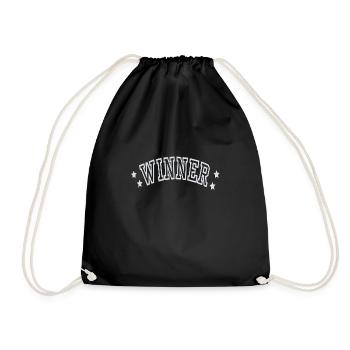 Winner - Drawstring Bag - black - Front