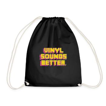 Vinyl Sounds Better - Retro Music Lovers - Drawstring Bag - black - Front