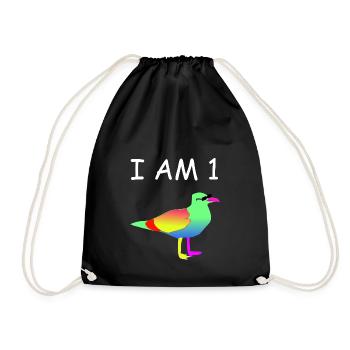 Colorful Bird - Drawstring Bag - black - Front