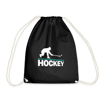 Field hockey Field hockey players - Drawstring Bag - black - Front