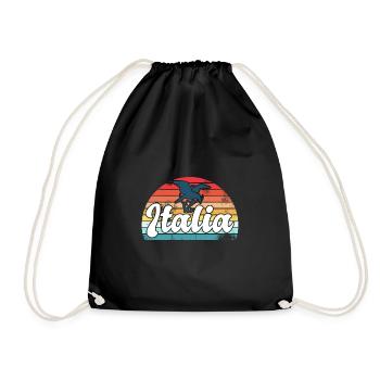 italia fun - Drawstring Bag - black - Front
