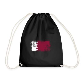 Qatar - Drawstring Bag - black - Front