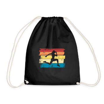 Course rétro coureur jogging sportif - Sac de sport léger - noir - Devant