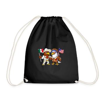 Mexican American Eagles - Drawstring Bag - black - Front