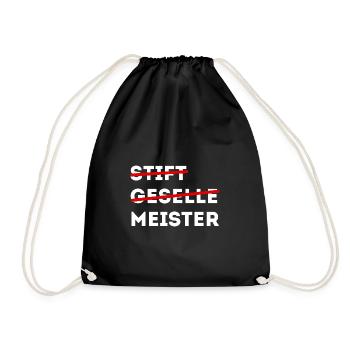 Stift, Geselle, Meister - Turnbeutel - Schwarz - Vorne