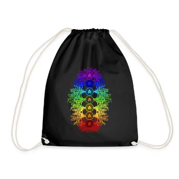 Chakra Energy - Drawstring Bag - black - Front