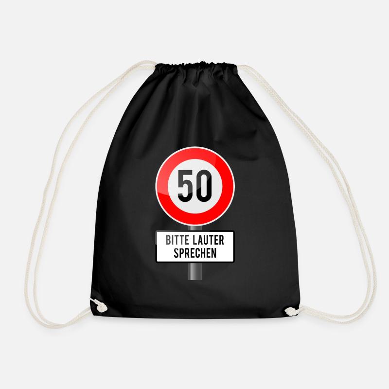 50 Jahre Schild lauter - Turnbeutel - Schwarz