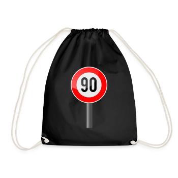 90 années Bouclier - Sac de sport léger - noir - Devant