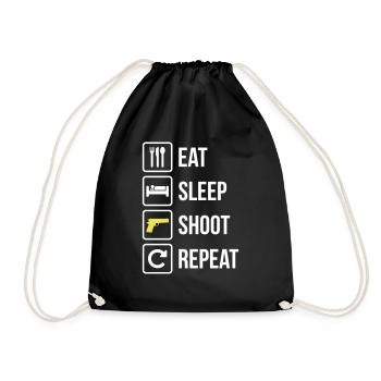Mangez le sommeil Tirez Guns Répéter - Sac de sport léger - noir - Devant