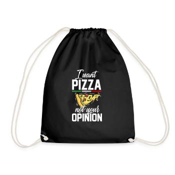 Je veux pizza opinion italien délicieux cadeau - Sac de sport léger - noir - Devant
