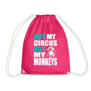 Not my circus not my monkeys 4- Not my circus - Drawstring Bag - fuchsia - Front