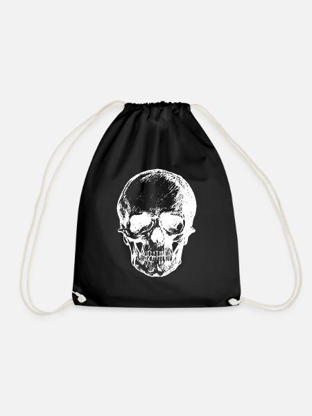 Totenkopf - Turnbeutel - Schwarz