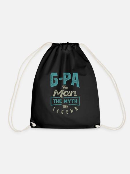 G-Pa The Man The Myth - Drawstring Bag - black