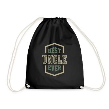 Best Uncle - Drawstring Bag - black - Front
