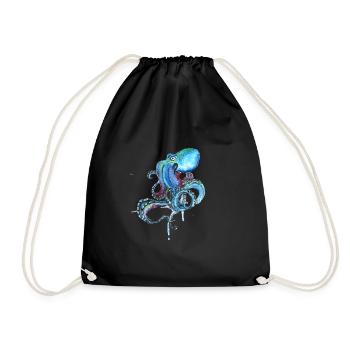 kraake oktopus tentakal illu fisch tintenfisch ora - Sac de sport léger - noir - Devant