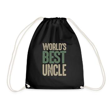 Der beste Onkel der Welt - Turnbeutel - Schwarz - Vorne