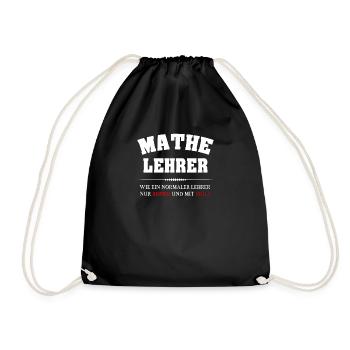Mathelehrer - Turnbeutel - Schwarz - Vorne