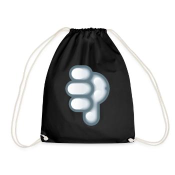 Smiley Hand Signal Down - Drawstring Bag - black - Front