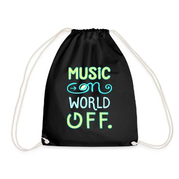 Musique Musique Amour J'aime les chansons hits en disant - Sac de sport léger - noir - Devant