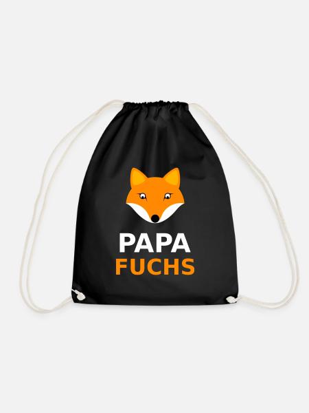 Papa Fuchs - Turnbeutel - Schwarz