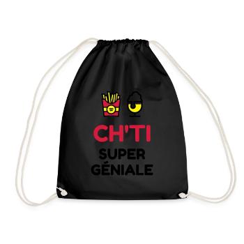 Ch'ti / Nord / Chti / Ch'ti mi / Nordiste - Turnbeutel - Schwarz - Vorne