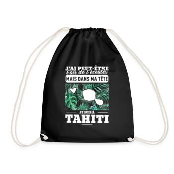 dans ma tete TAHITI - Sac de sport léger - noir - Devant