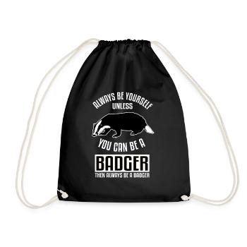 Je suis un blaireau - Sac de sport léger - noir - Devant