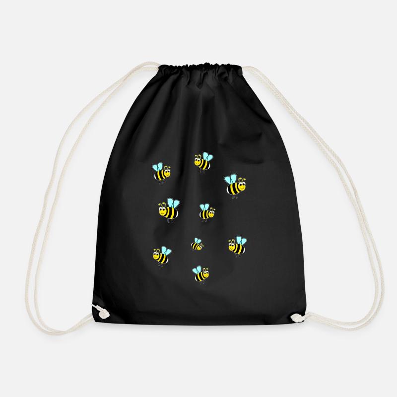 Bumblebees are thick bees bees - Drawstring Bag - black