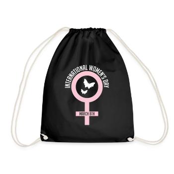 Journée internationale de la femme - 8 mars - Sac de sport léger - noir - Devant