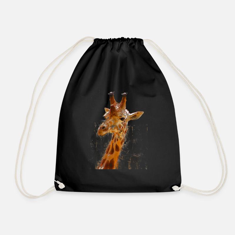 Giraffe - Turnbeutel - Schwarz