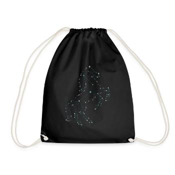 Horse - Drawstring Bag - black - Front