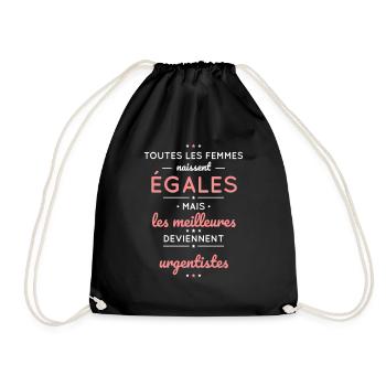 Femmes égales meilleures deviennent urgentistes - Sac de sport léger - noir - Devant