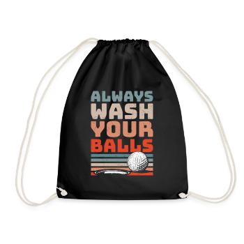 Lavez toujours vos balles Funny Golf - Sac de sport léger - noir - Devant