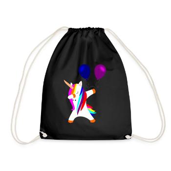 tamponner des licornes licorne avec des ballons - Sac de sport léger - noir - Devant