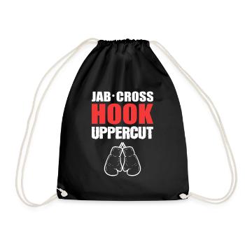 JAB Cross Hook Martial Artist Poison - Drawstring Bag - black - Front