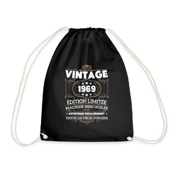Cadeau D'anniversaire Vintage 1969 Édition Limitée - Sac de sport léger - noir - Devant