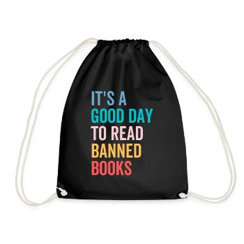It's a Good Day To Read Banned Books - Drawstring Bag - black - Front