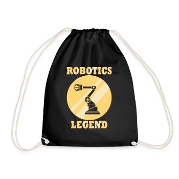 Roboter Ironic Quote Engineer Robotic - Turnbeutel - Schwarz - Vorne