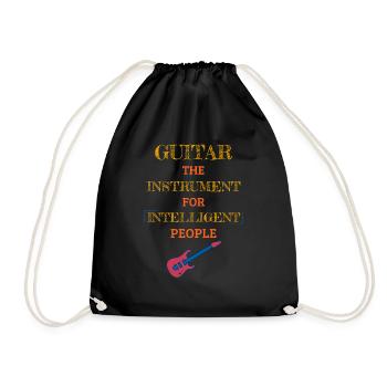 Guitar Instrument For Intelligent People Cider - Drawstring Bag - black - Front