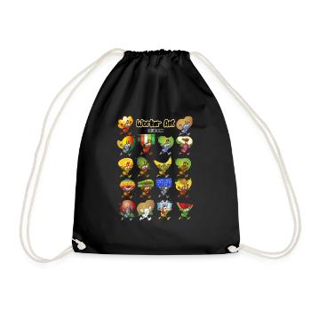 Worker ants collection - Drawstring Bag - black - Front
