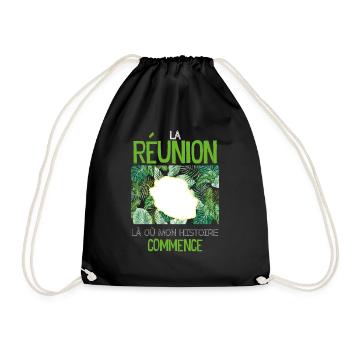 La Réunion Mon Histoire Mon Ile Cadeau Femme - Sac de sport léger - noir - Devant