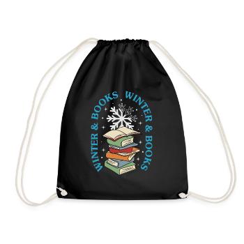 Journées d'hiver, livres de lecture, littérature - Sac de sport léger - noir - Devant