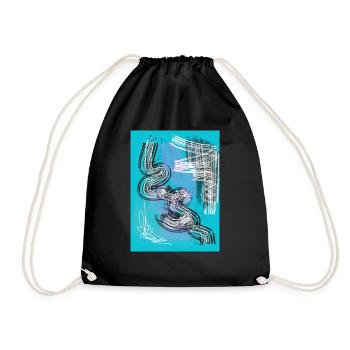 Crazy Seventies Retro Love - Drawstring Bag - black - Front