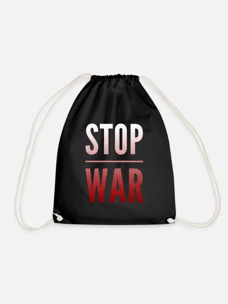 Stop War - Turnbeutel - Schwarz